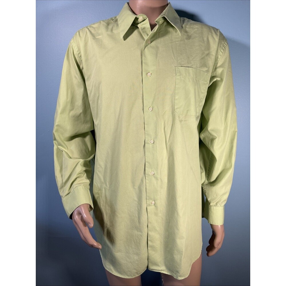 Alexander Julian Colours Lime Green Dress Shirt (Men’s Size 2X, 18-18.5, 34/35)